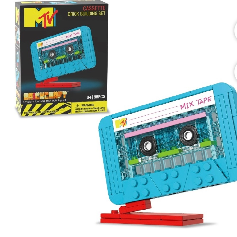Brickcraft MTV Retro Builds: Cassette Brick Building Kit..(NWT)LEGO..all ages